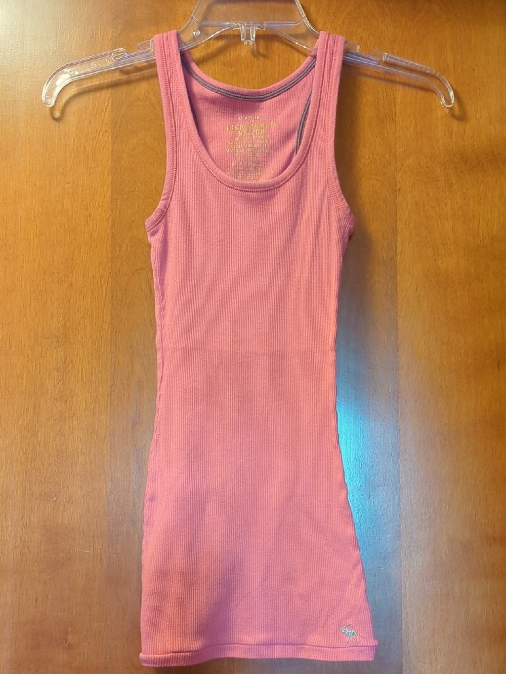 Abercrombie & Fitch Rose Pink Ribbed Tank Top